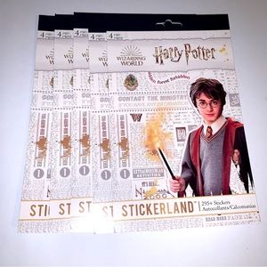 Harry Potter 5 Pc Bundle 4 Pg Sticker Pk  295 Stickers In Each Pk. 1475 Stickers